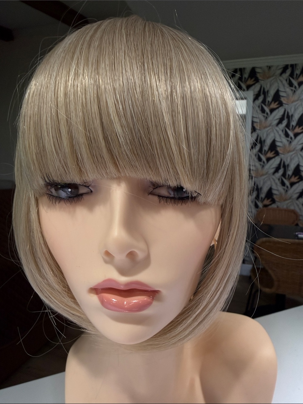 HAIR(2 pieces) 5” Side Part Topper & Curtain Bangs Blondes